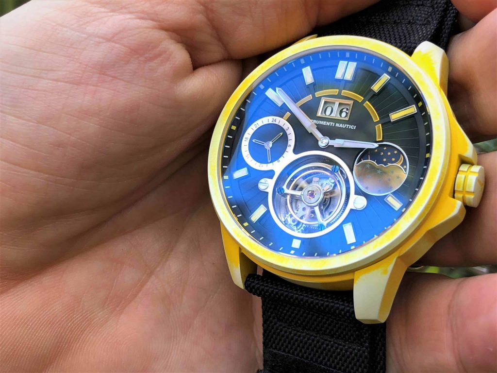 Strumenti Nautici Automatic Tourbillon Yellow Cerakote Titanium Watch