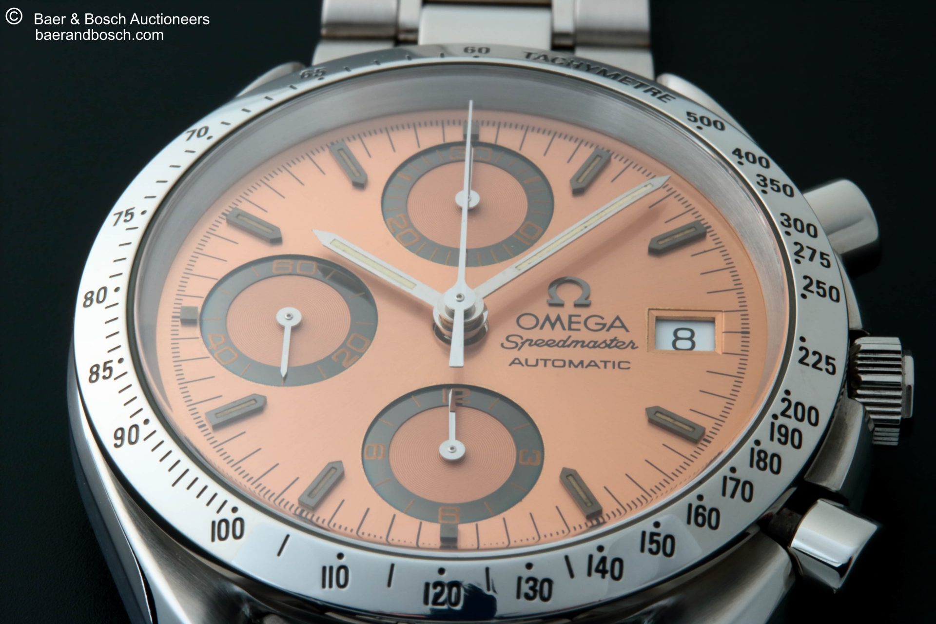 Omega Speedmaster Date Anniversary Salmon Copper Dial Watch 3511.60 - Baer & Bosch Collecting Times
