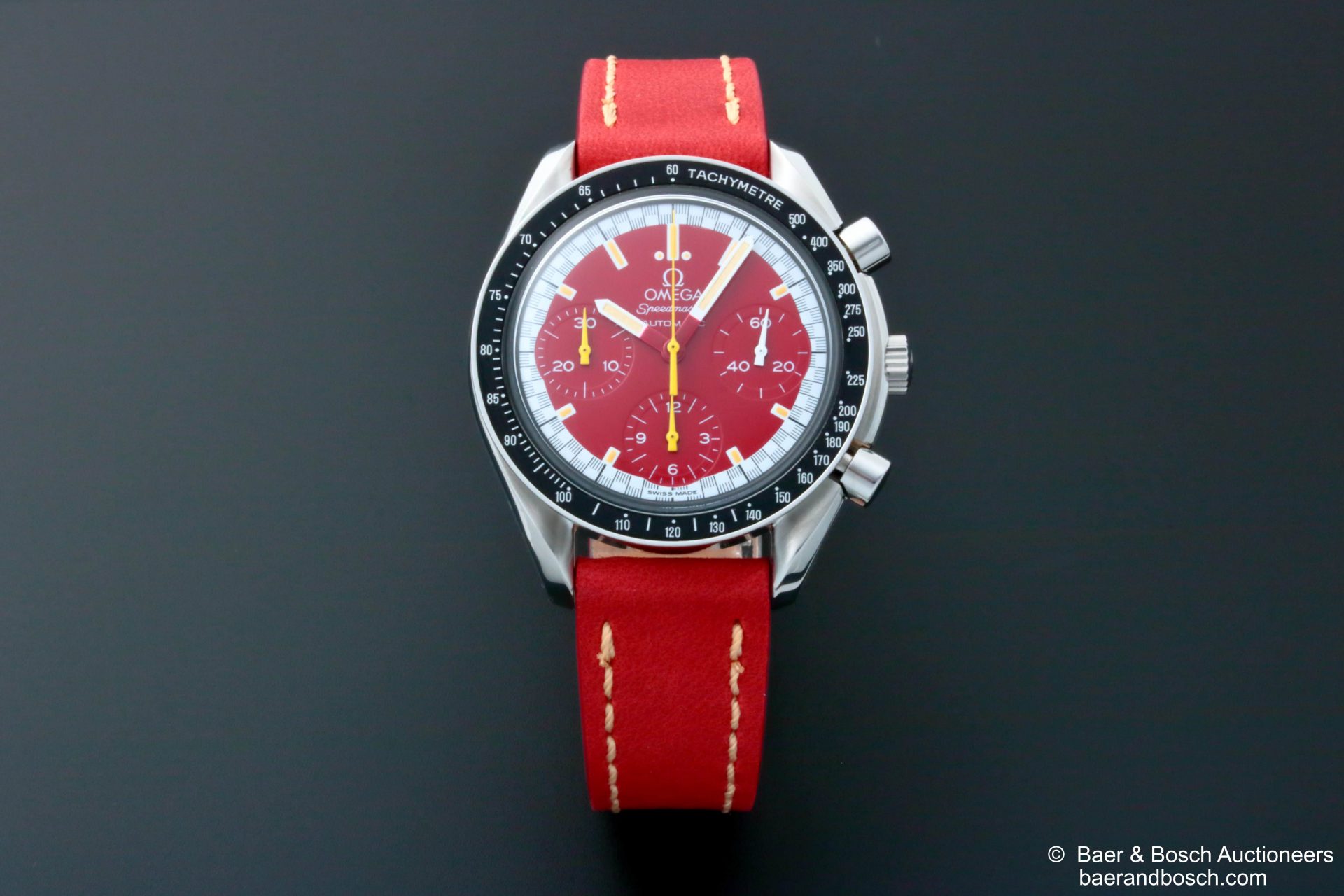 Omega Speedmaster Schumacher Red Dial Watch 3510.61 - Baer & Bosch Collecting Times