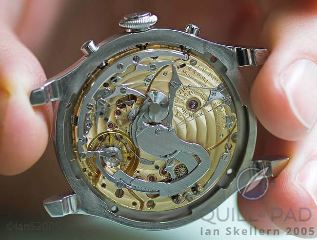 View of the intricate mechanism of the first F.P. Journe Sonnerie Souveraine