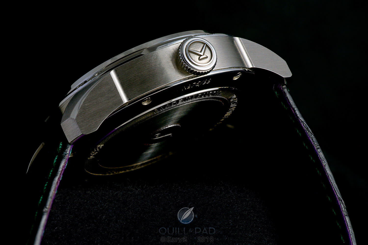 Attention to detail: winding crown and etched case back, Konstantin Chaykin Joker