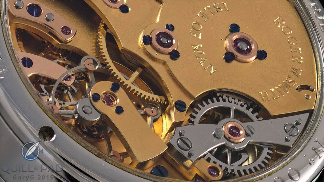 Detail view of the Roger Smith Series 2’s movement