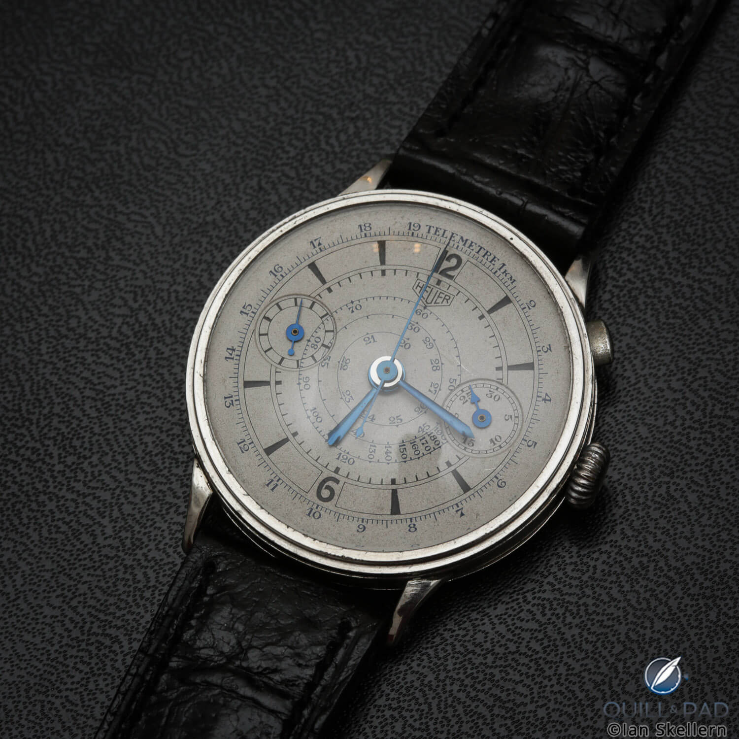 A Heuer wrist chronograph from Gerd-Rüdiger Lang’s extensive collection