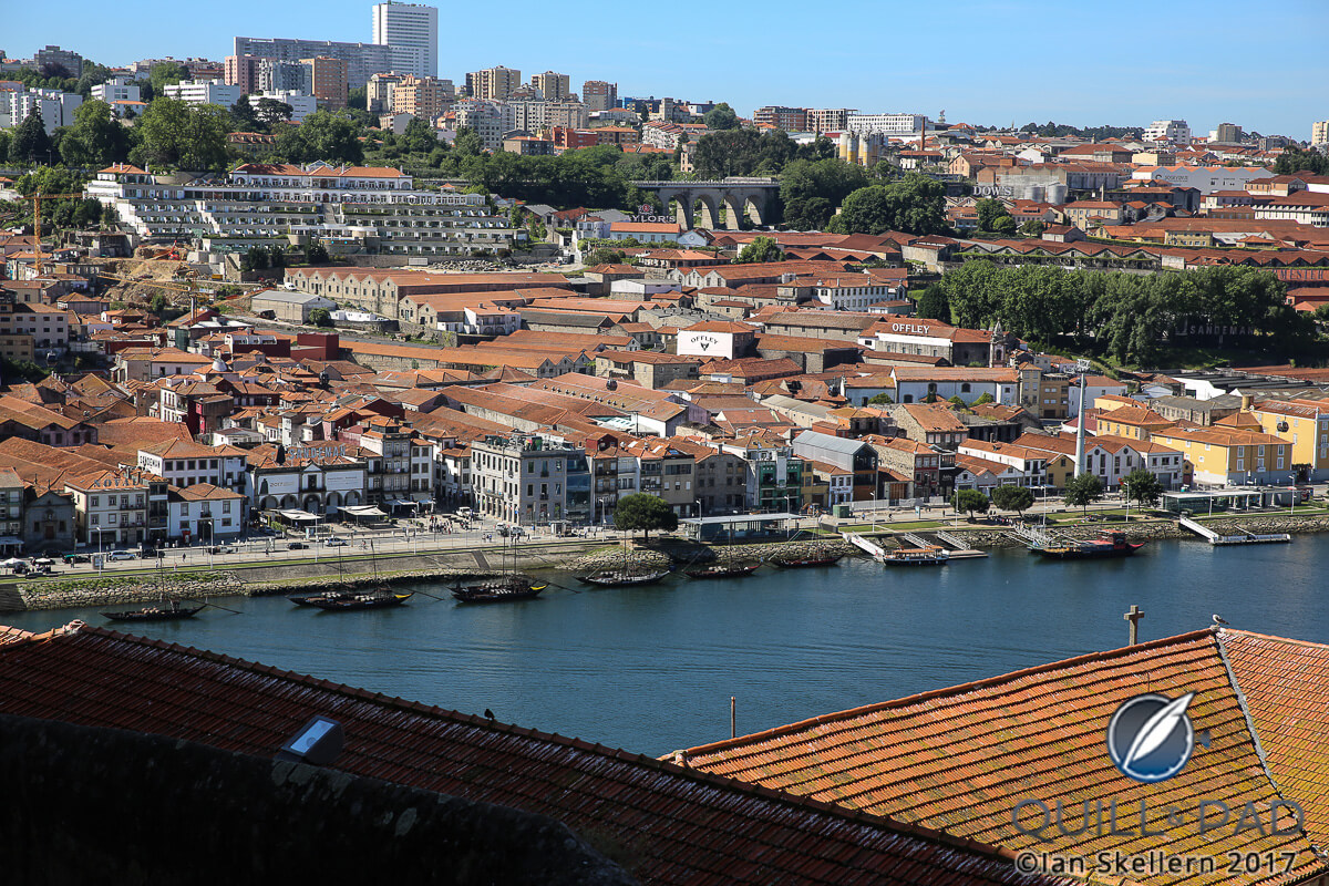 Looking from Porto across the Douro river to the Port houses in Vila Nova de Gaia