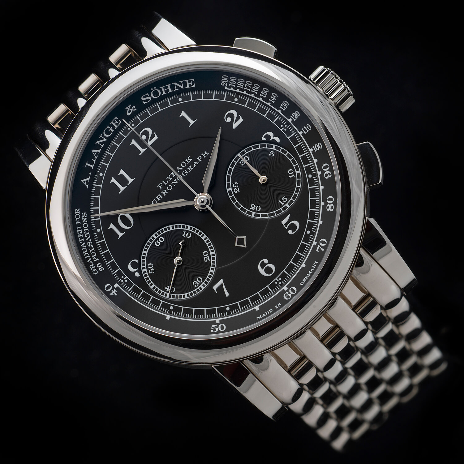 Easy as pie: shooting the black-dialed A. Lange & Söhne 1815 Chronograph