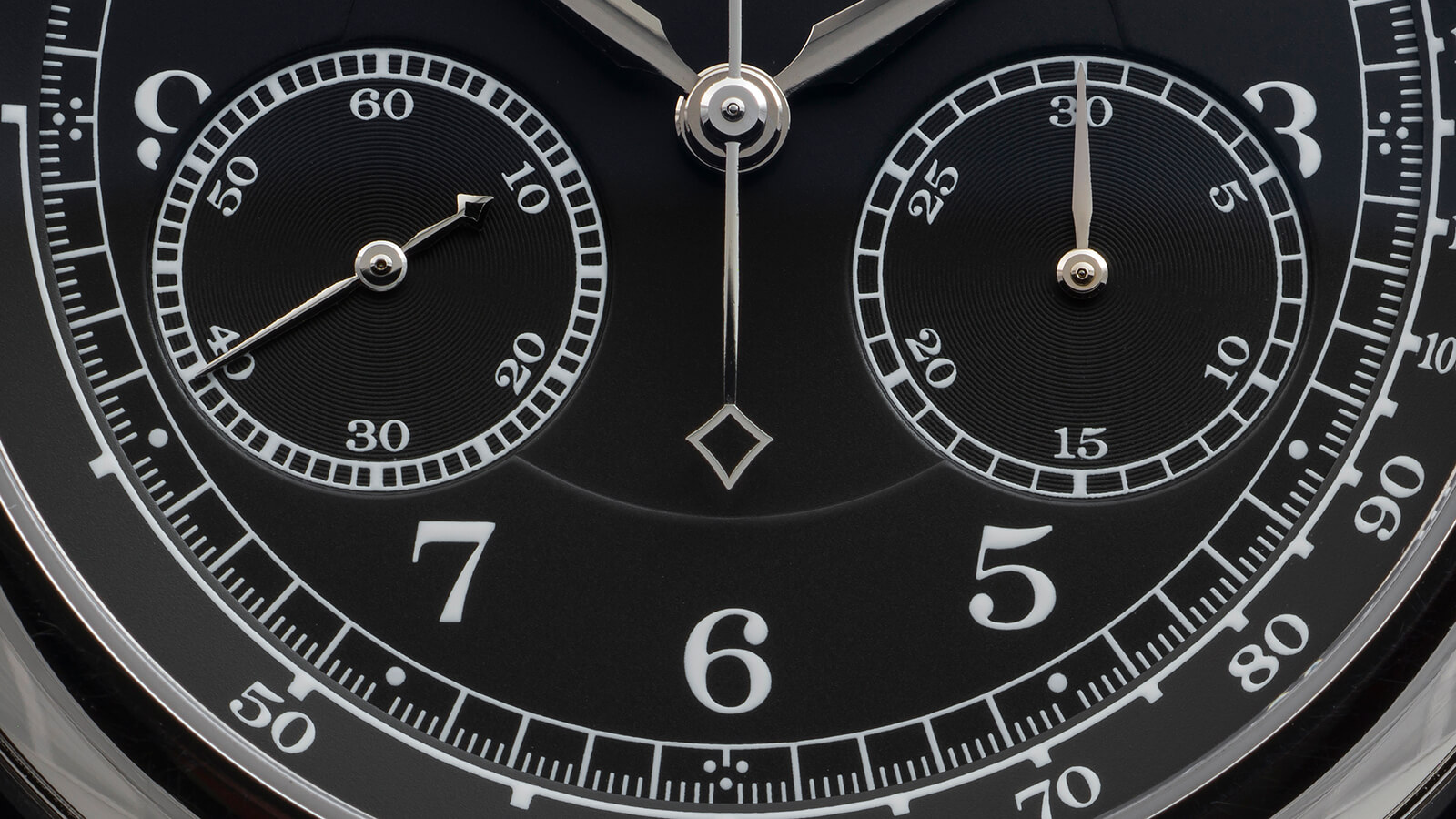 Feeling groovy: dial detail, A. Lange & Söhne 1815 Chronograph
