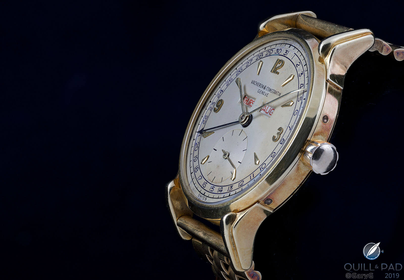 Case profile, Vacheron & Constantin Reference 4560 with replacement crown