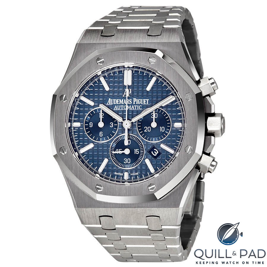 Audemars Piguet Royal Oak Chronograph in stainless steel with blue dial