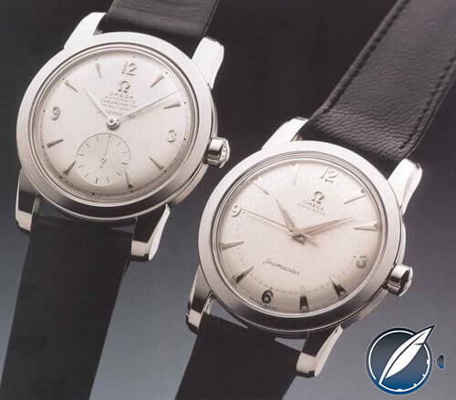 The original style of the Omega Seamaster; these particular examples are from 1948 and 1949