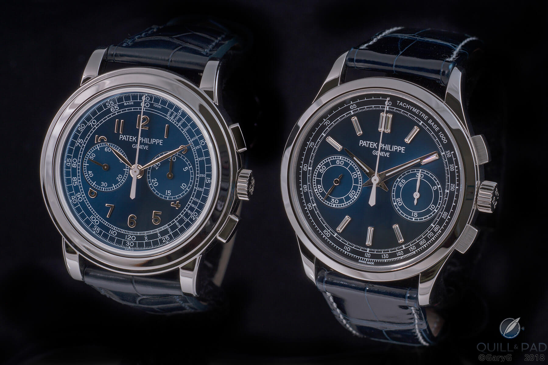 Side by side: Patek Philippe Reference 5070P-013 and Reference 5170P