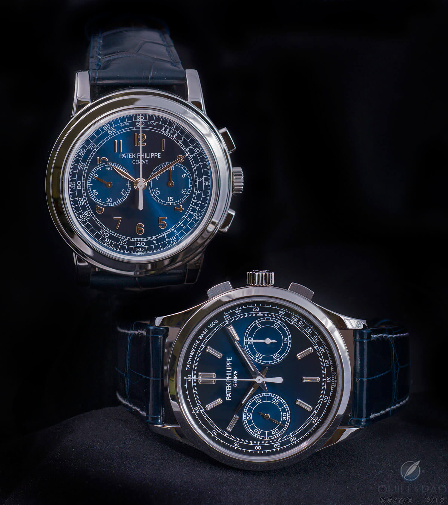 Parting shot: Patek Philippe Reference 5070P-013 “London” (left) and Reference 5170P