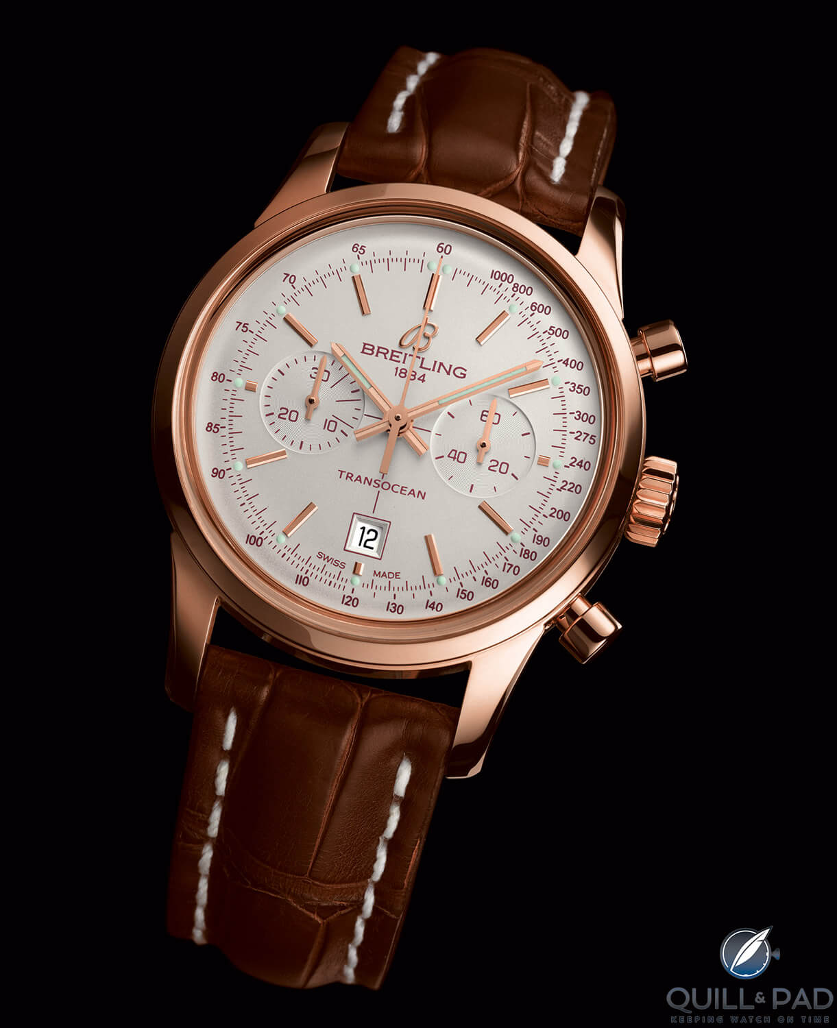 Breitling Transocean Chronograph in red gold