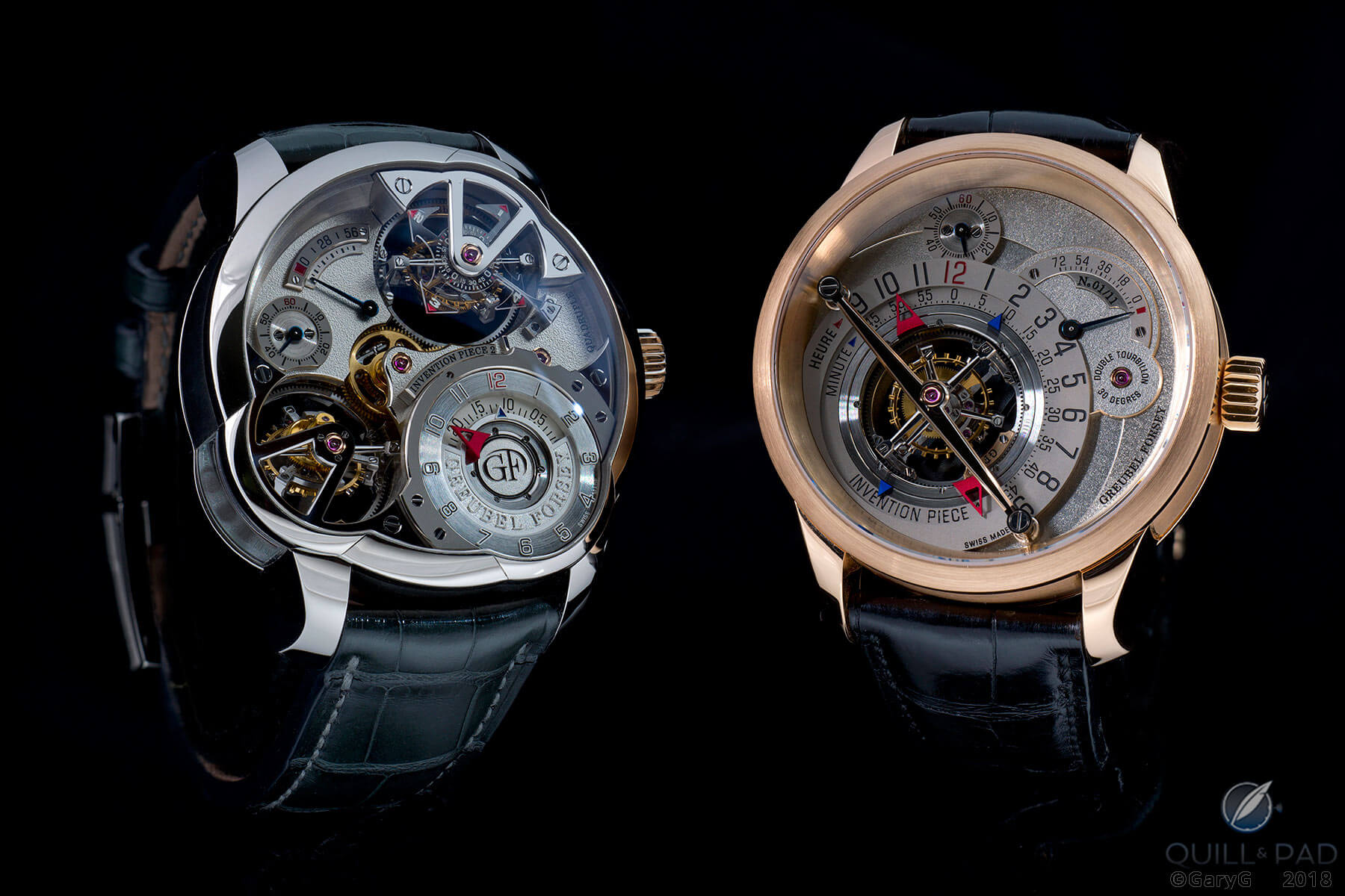 Side by side: Invention Pieces 2 and 1 by Greubel Forsey