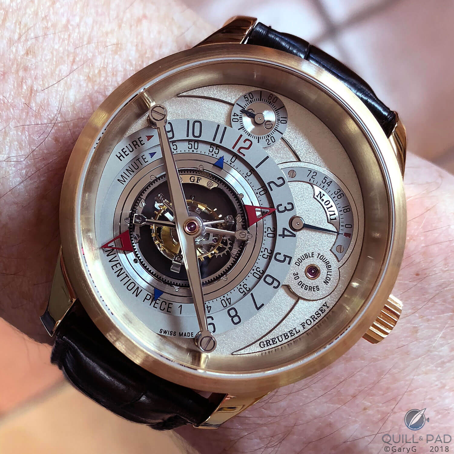 Greubel Forsey Invention Piece 1 on the author’s wrist