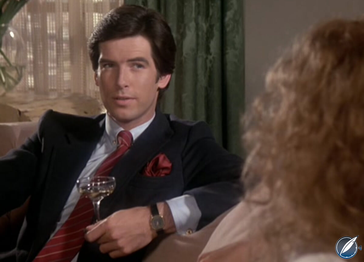 Pierce Brosnan as Remington Steele wearing a Rolex Cellini