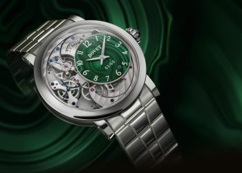 Bovet Récital 12, con carátulas de malaquita y ojo de tigre